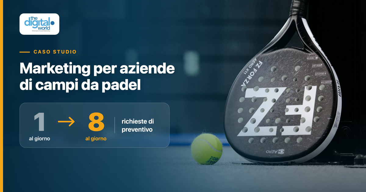 Marketing per aziende di campi da padel: da 1 a 8 richieste di preventivo al giorno