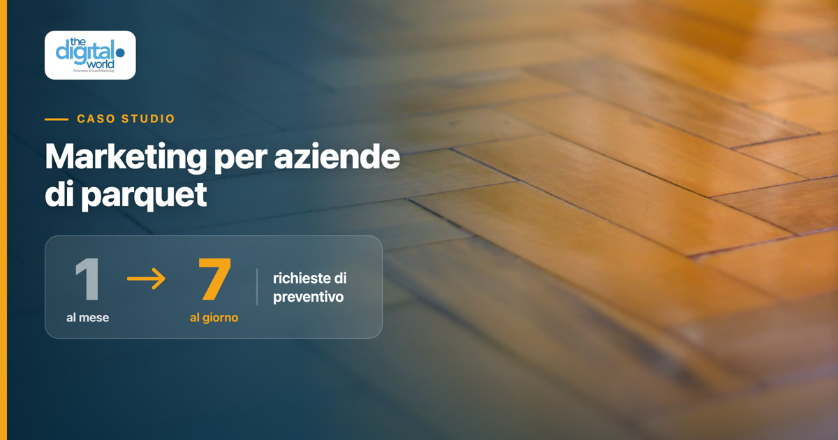 Marketing per aziende di parquet: da 1 richiesta al mese a 7 richieste al giorno